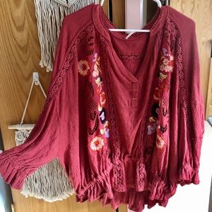 Free People Boho Floral Tunic